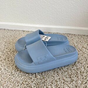 NWT Billabong Cushion Platform Slides Sandals Blue Sz 7